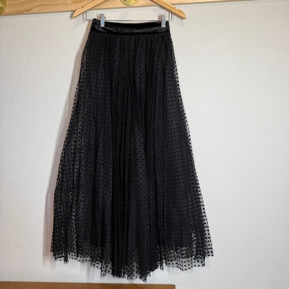 Exquise Dresses & Skirts - Women's Exquise Tulle Black Polka Dot Maxi Arlo Skirt Size 2‎ NEW
